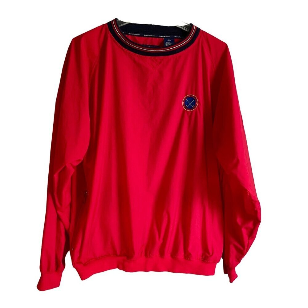 Payne Stewart Red Pullover Golf Jacket Windbreaker Big Tall XLT